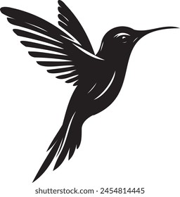 Humming bird silhouette vector artwork