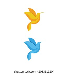Humming bird Vector icon design illustration Template
