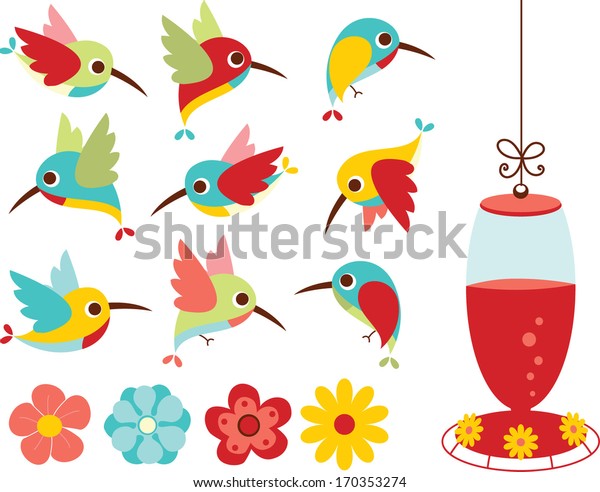 Humming Birds Stock Vector (Royalty Free) 170353274