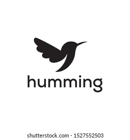 humming logo bird icon silhouette