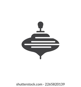 Icono del vector del juguete superior. signo plano relleno para concepto móvil y diseño web. Icono de glifo superior girando. Símbolo, ilustración del logotipo. Gráficos vectoriales