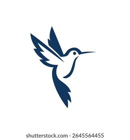 hummingbird abstract logo modern style
