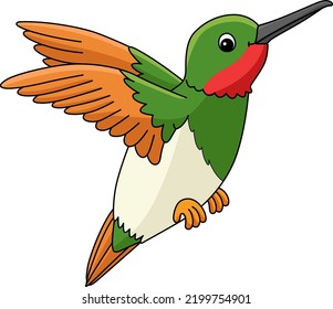 Hummingbird Animal Cartoon Colored Clipart