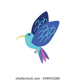 hummingbird bird animal cartoon isolated