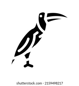 hummingbird bird glyph icon vector. hummingbird bird sign. isolated contour symbol black illustration