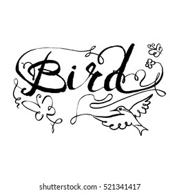 hummingbird bird icon graphic, icon, watercolor drawing, line, pattern background texture lettering vector