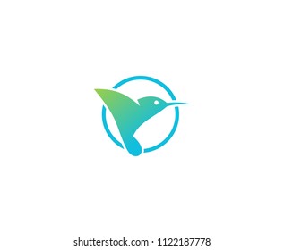 Hummingbird bird logo 