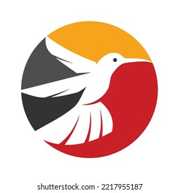 hummingbird bird logo icon abstract vector illustration Brand Identity