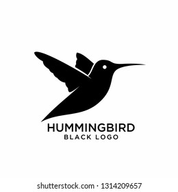 hummingbird black logo icon designs vector illustration