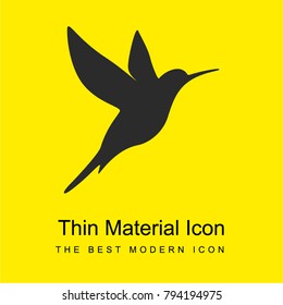 Hummingbird bright yellow material minimal icon or logo design