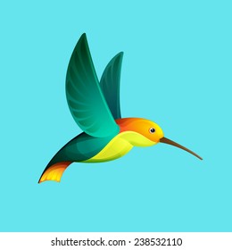 Hummingbird character for logo