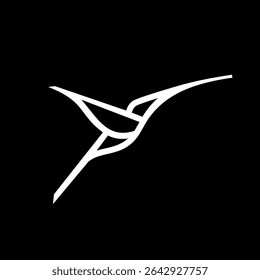 hummingbird colibri bird logo icon line abstract outline monoline vector illustration. abstract nectar bird logo