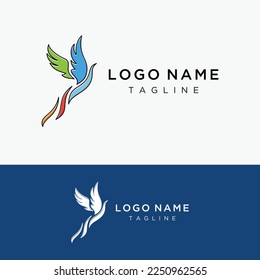 hummingbird colibri bird logo outline monoline vector icon illustration download Farm animal logo inspiration