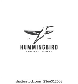 Hummingbird Colibri Logo Design Vector Image