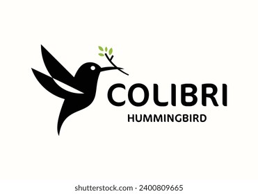 ilustración de diseño del vector del logotipo de colibri colibri