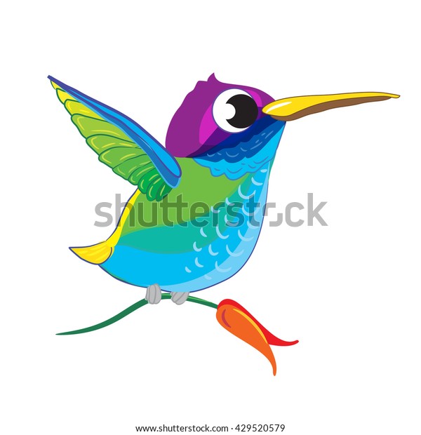 Hummingbird Colibri Vector Illustration Bird Image Vectorielle De Stock Libre De Droits