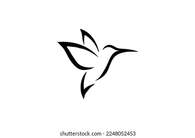 Hummingbird Colorful Bird Logo Vector Symbol Icon Sign Illustration	