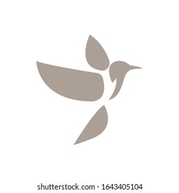 hummingbird corporate logo. Bird icon design