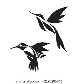 hummingbird flying logo. hummingbird icon