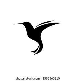 Hummingbird Flying Logo Vector. Bird Icon. Colibri Logos Template Design