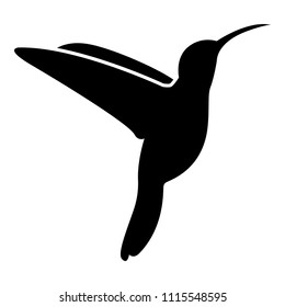 Hummingbird icon black color