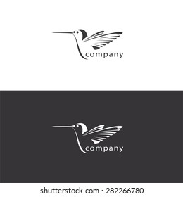 hummingbird icon design template vector