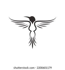 Plantilla de diseño del logotipo de iconos de Hummingbird