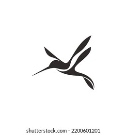 Hummingbird icon logo design template