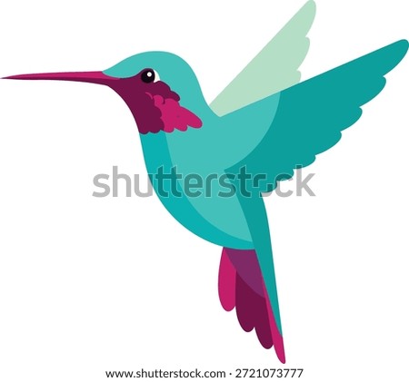 Hummingbird icon logo flat vector design