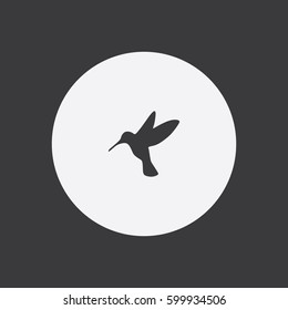 Hummingbird icon silhouette vector illustration

