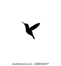 Hummingbird icon silhouette vector illustration.Hummingbird icon logo design template.Humming bird vector icon on white background. Flat vector humming bird icon symbol sign from modern animals.
