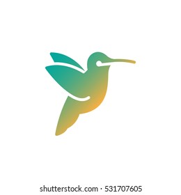 Hummingbird icon vector, filled flat sign, solid colorful pictogram isolated on white. Symbol, logo illustration