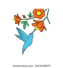 Hummingbird illustration vector!! birds vector
