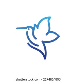 Hummingbird Line Creative Logo Design