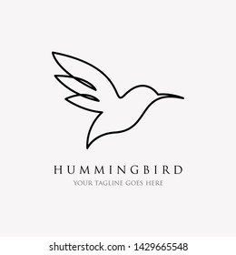 hummingbird line logo icon designs , line art style and minimalist