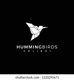 hummingbird line and vector logo icon designs