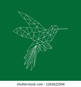 hummingbird linear abstraction. Ideal for tattoos, web backgrounds, surface textures, textiles.