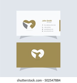 Hummingbird logo, abstract bird in heart vector design, bird business card.