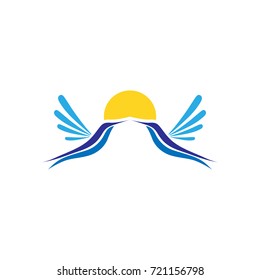 Hummingbird logo for business industry, healthcare, spa