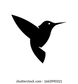 Hummingbird logo design colibri bird icon on vector image
