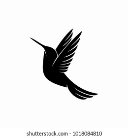 Hummingbird logo design inspiration isolated on white background