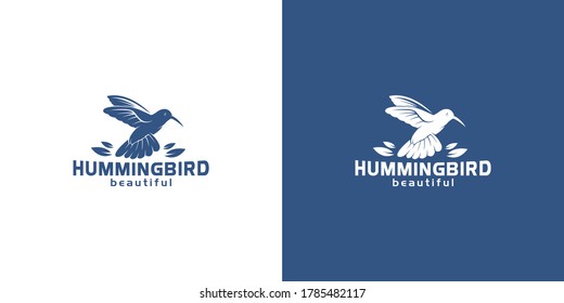 Vector inspirador de diseño del logotipo Hummingbird