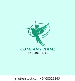 Hummingbird logo design template. Hummingbird vector icon.