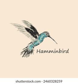 Hummingbird logo design template. Hummingbird vector icon.