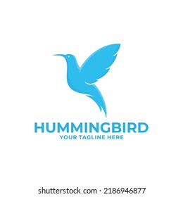 Hummingbird logo design vector. Bird logo