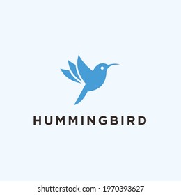 hummingbird logo design vector illustration