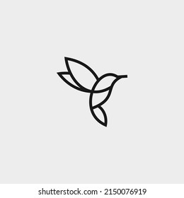 hummingbird logo design vector illustration