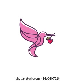 Hummingbird Logo Design Vector Template