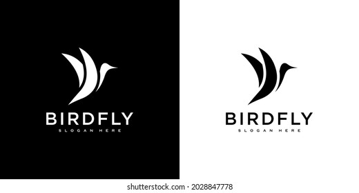 Hummingbird Logo Design Vector Template