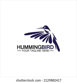 Hummingbird logo design vector template